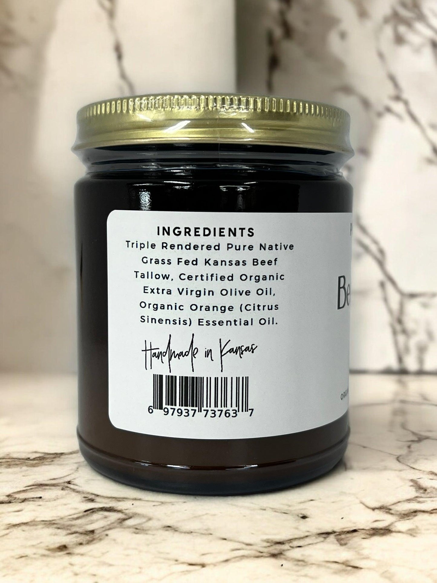 Grass Fed Beef Tallow Balm - 8 oz - Made in USA - Organic Grass Fed and Finished - Moisturizing Skin Care