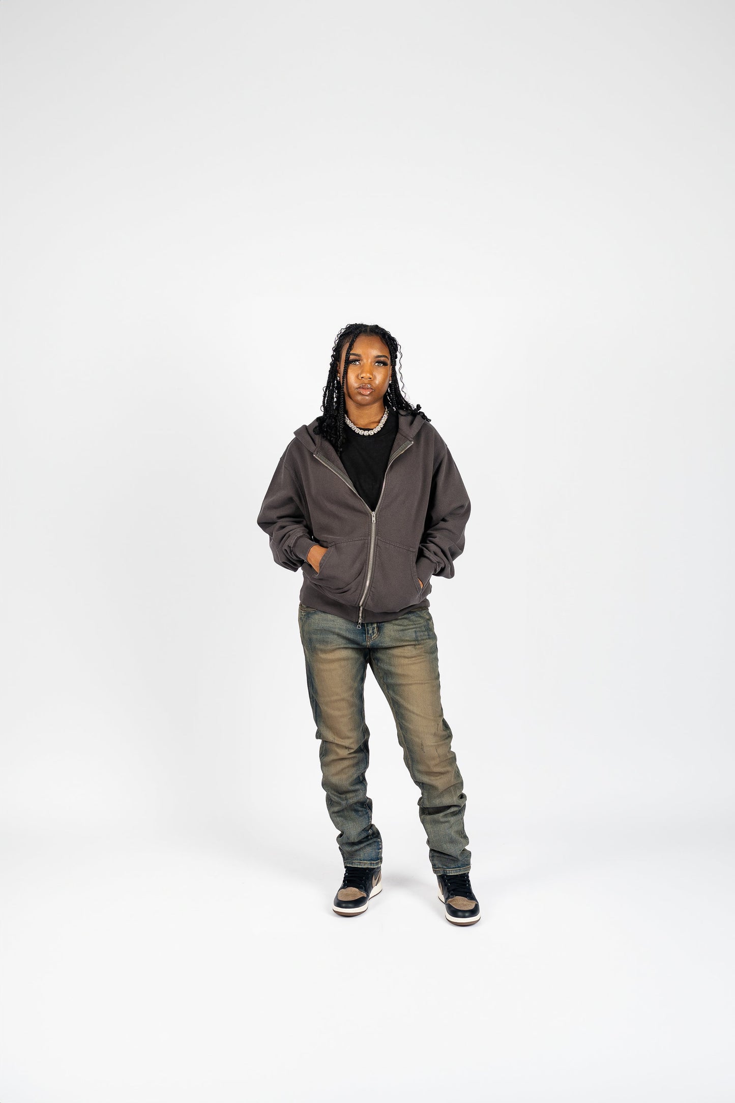 Shaka Wear Garment Dye Zip Up Fleece