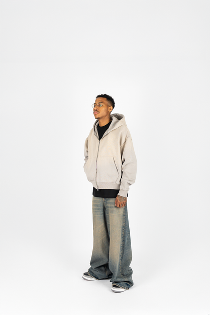 The Label Weathered Zip Up