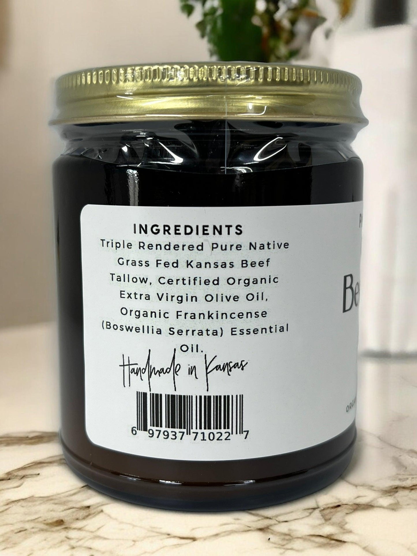 Grass Fed Beef Tallow Balm - 8 oz - Made in USA - Organic Grass Fed and Finished - Moisturizing Skin Care