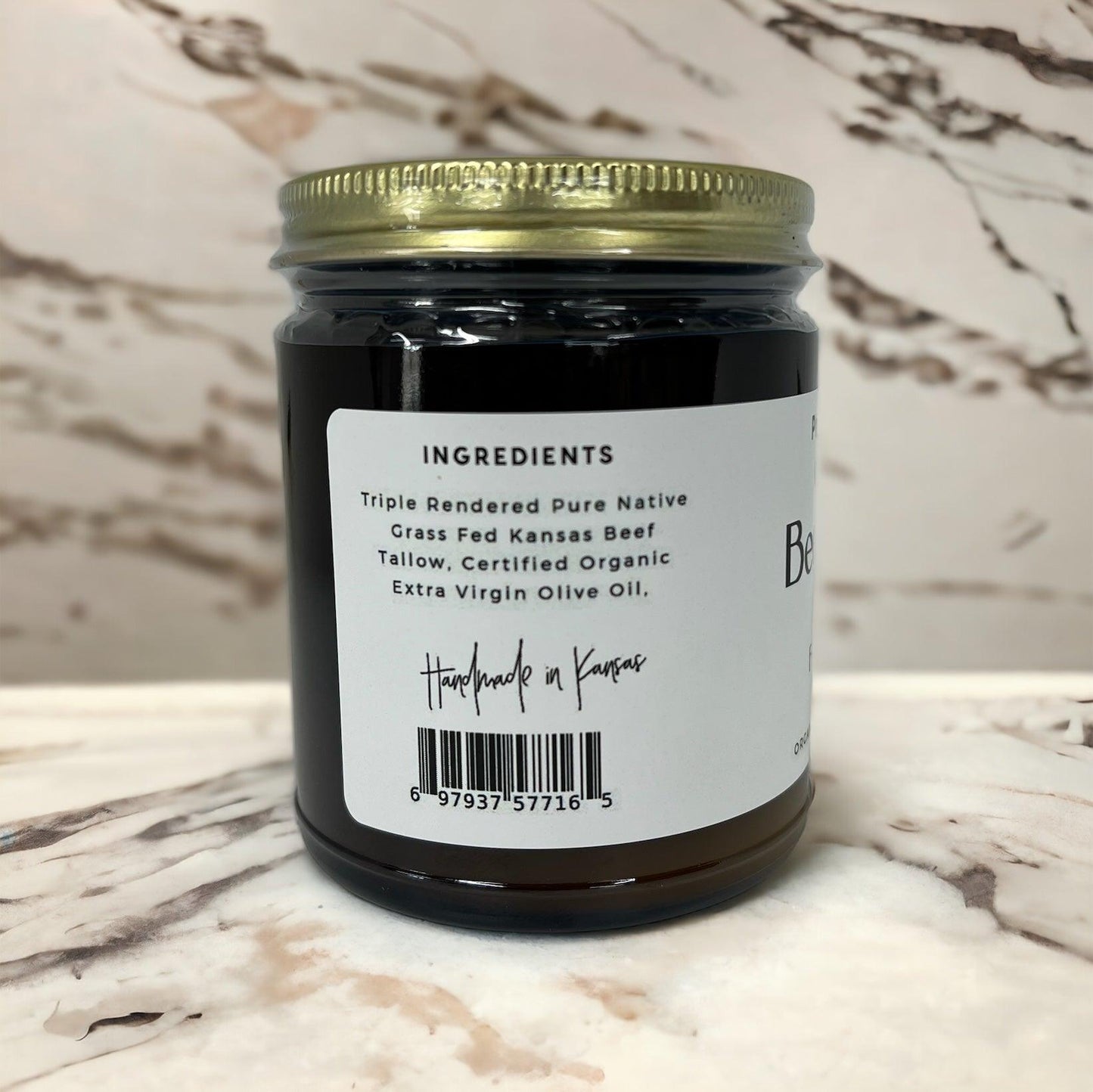 Grass Fed Beef Tallow Balm - 8 oz - Made in USA - Organic Grass Fed and Finished - Moisturizing Skin Care