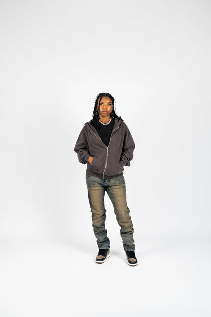 Shaka Wear Garment Dye Zip Up Fleece